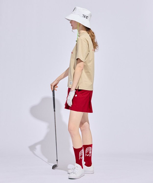 PW CIRCULUS 【WOMEN】アニマルグラフィックモックネック  ゴルフウェア レディース ベージュ系