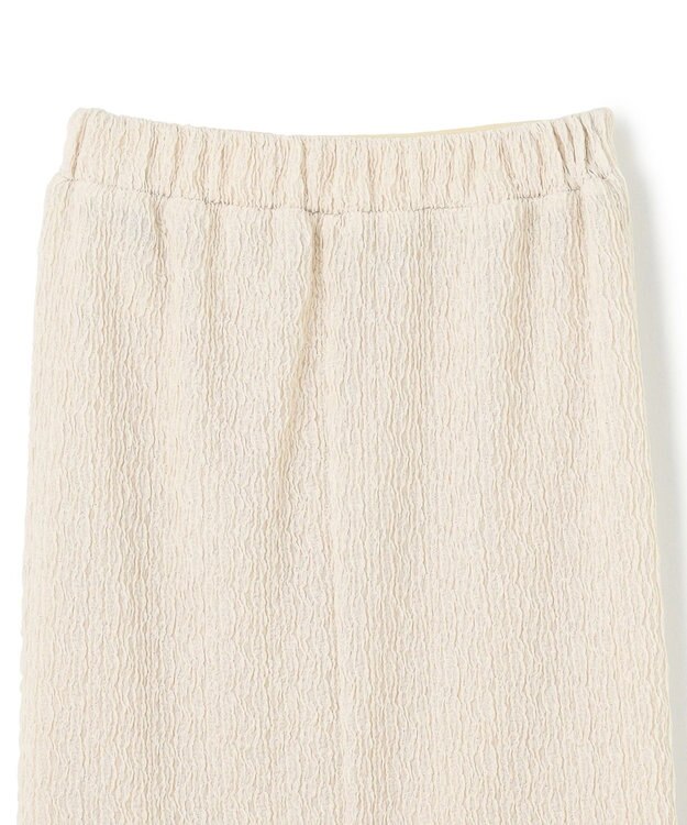 uncrave 【洗濯機洗い可】シャーリングレース スカート（uncrave WHITE） エクリュ