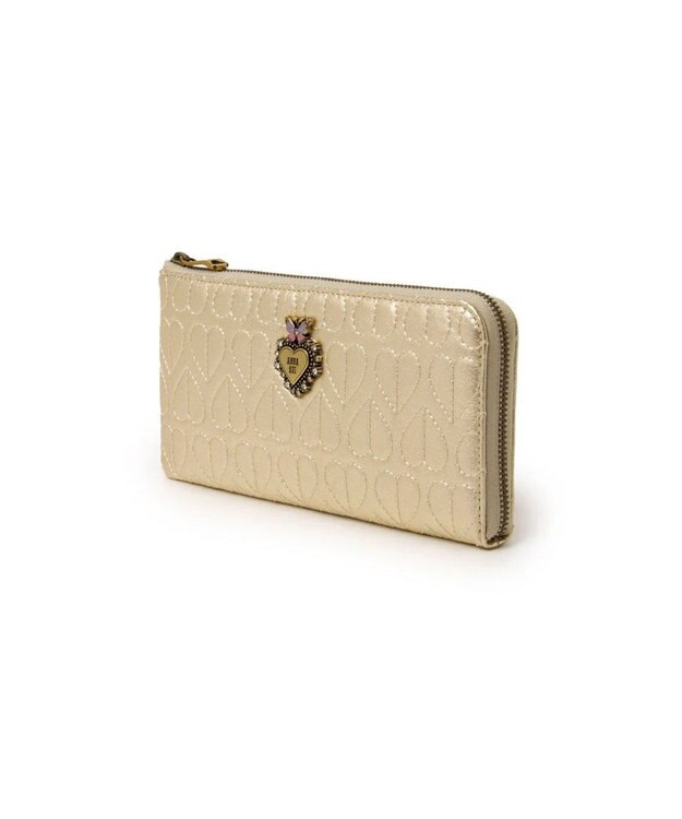 ANNA SUI ドリーミー Lファスナー長財布 ゴールド