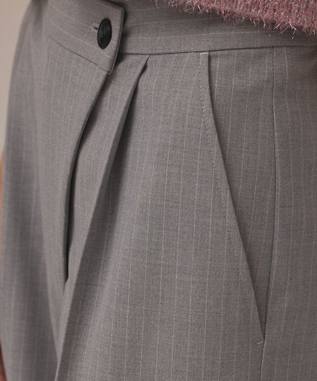 GRACE CONTINENTAL ラップワイドパンツ ストライプ