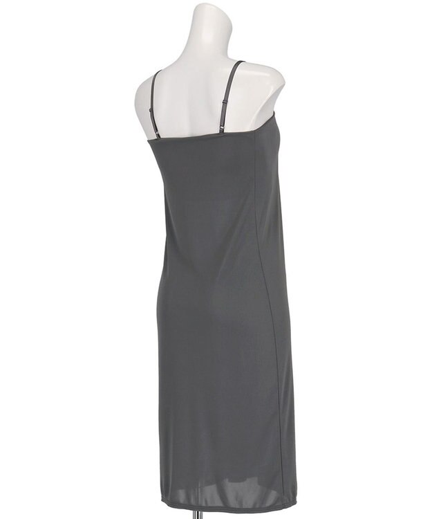 Wing カップ付きワンピース ラク きれいなバストシルエット 【シンクロブラワンピ】 キャミソール スリップ ET6022 ウイング／ワコール ダークブラウン