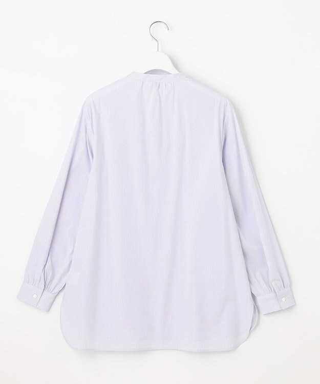 J.PRESS LADIES 【洗える】 BEZ VEGA ピンタック ストライプ ブラウス ふじ色系1