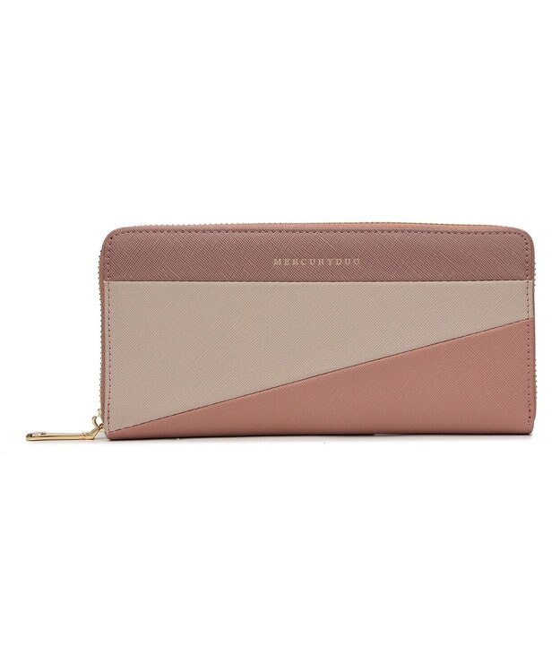 style code 【MERCURYDUO/マーキュリーデュオ】ダイアナ　トリコカラーRFロングウォレット ピンク