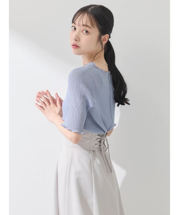 earth music&ecology シアープルオーバー Blue