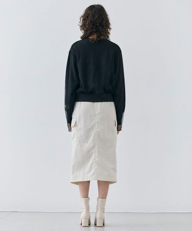 BEIGE， 【洗える】ACANTHUS / カーゴディティールコクーンタックスカート Ecru