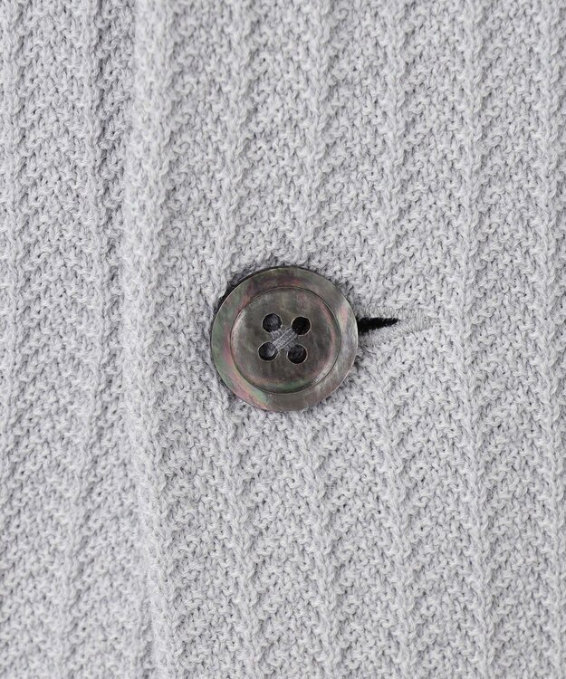 JOSEPH ABBOUD 【キングサイズ・洗える】JOE COTTON使用 ニットジャケット ライトグレー系