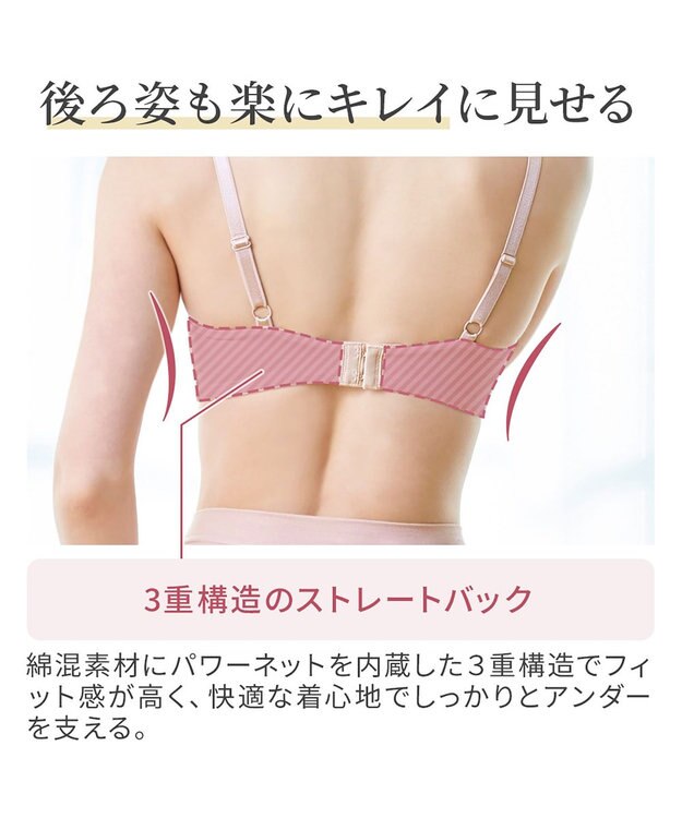 BRADELIS New York 【BRADELIS NewYork peace】すっきり楽ちん綿混ブラ 接触冷感 速乾機能で快適なノンワイヤー補整ブラ ブラック