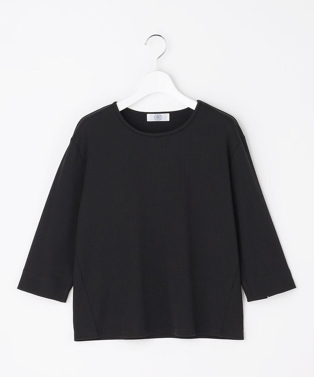 J.PRESS LADIES S 針抜きフライス クルーネック カットソー ブラック系