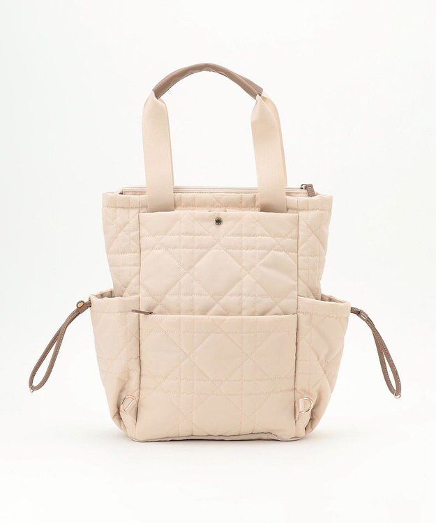 LA BAGAGERIE グリッドキルティングリュック アイボリー