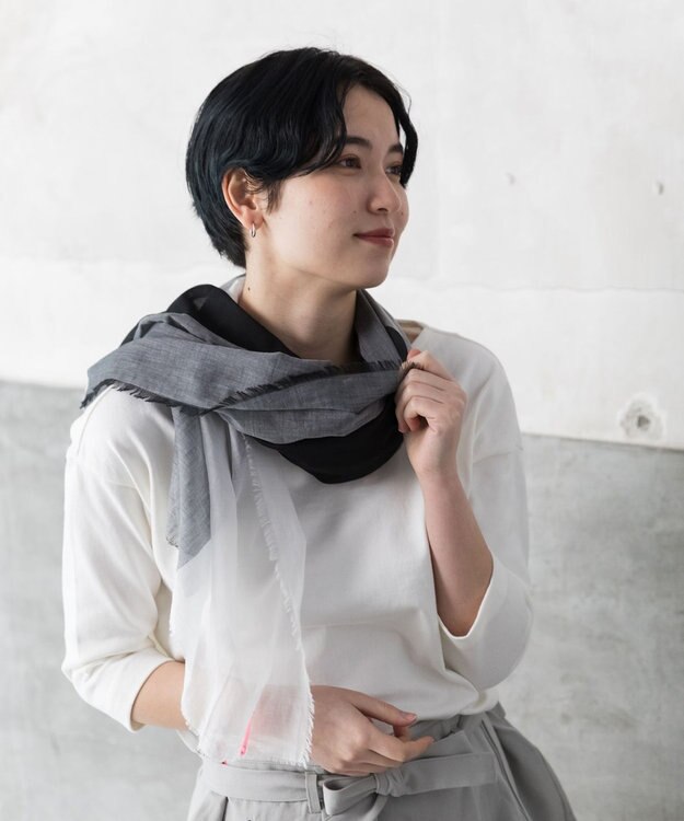 POLS 播州織 極細コットンストール Sサイズ ブラック