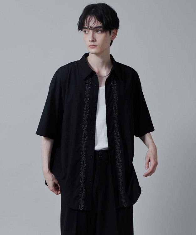 WEGO TRフラワーモチーフシャツ（S） 柄1