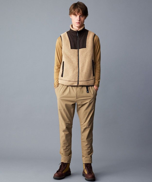 JOSEPH ABBOUD MOUNTAIN 【Eco素材/ライナードッキング対応】ポーラテック ボアフリース ベスト キャメル系