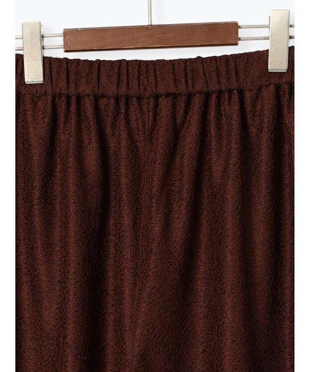 Te chichi クレープメッシュストレートパンツ（セットアップ可） ブラウン