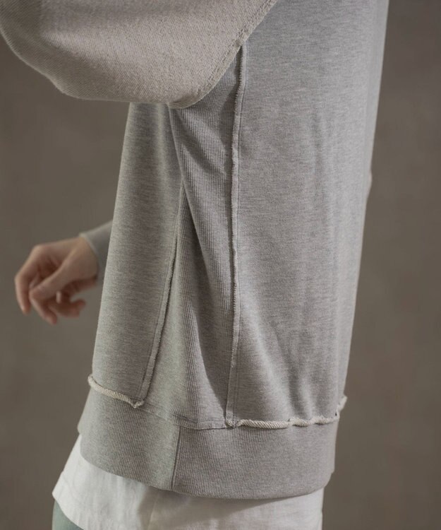 WEGO インサイドアウトラグランプルオーバー 杢グレー