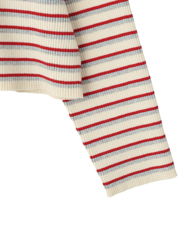 AMERICAN HOLIC マルチボーダーリブニットカーディガン Ivory