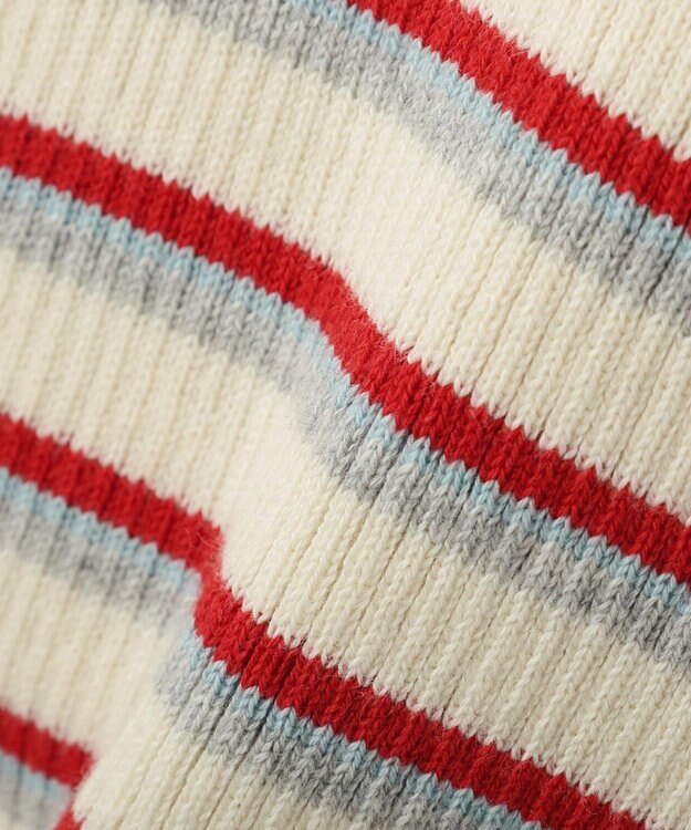 AMERICAN HOLIC マルチボーダーリブニットカーディガン Ivory