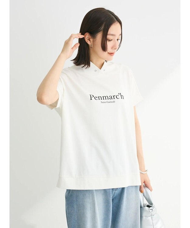 Green Parks フレンチスリーブ抜け襟カットプルオーバー Off White