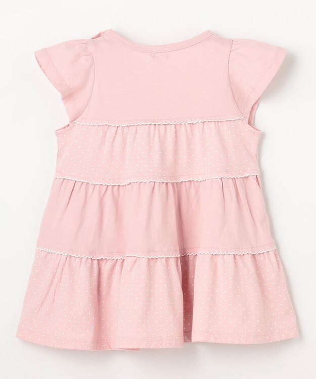 組曲 KIDS 【80-100㎝】 ドットティアードチュニック ピンク