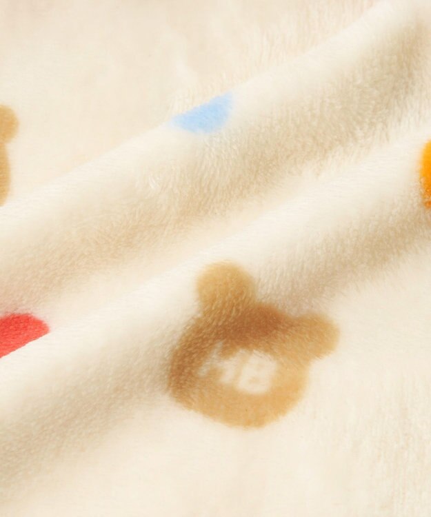 MIKI HOUSE HOT BISCUITS 総柄 フリーススリーパー アイボリー