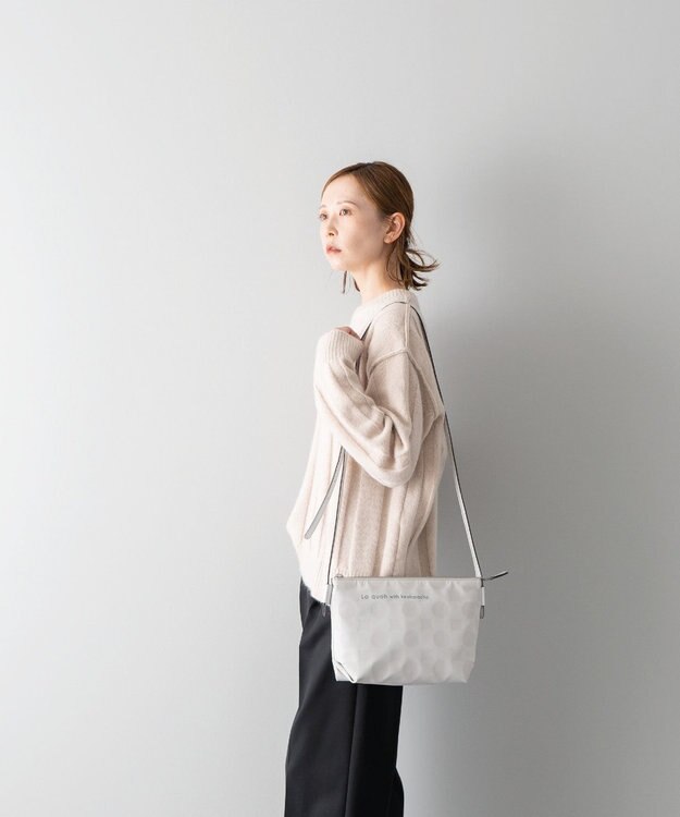 MIYABIYA La quoh with kirakaracho  南蛮七宝ベーシックプリント スモールショルダー 月白(ライトグレー)