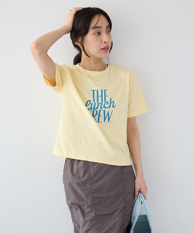 CRAFT STANDARD BOUTIQUE フロッキープリントＴシャツ Light Yellow