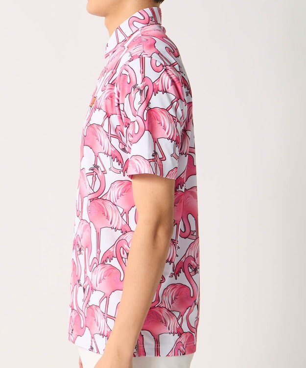 FILA GOLF／marie claire 【Loudmouth】総柄ポロシャツ Pink Panic