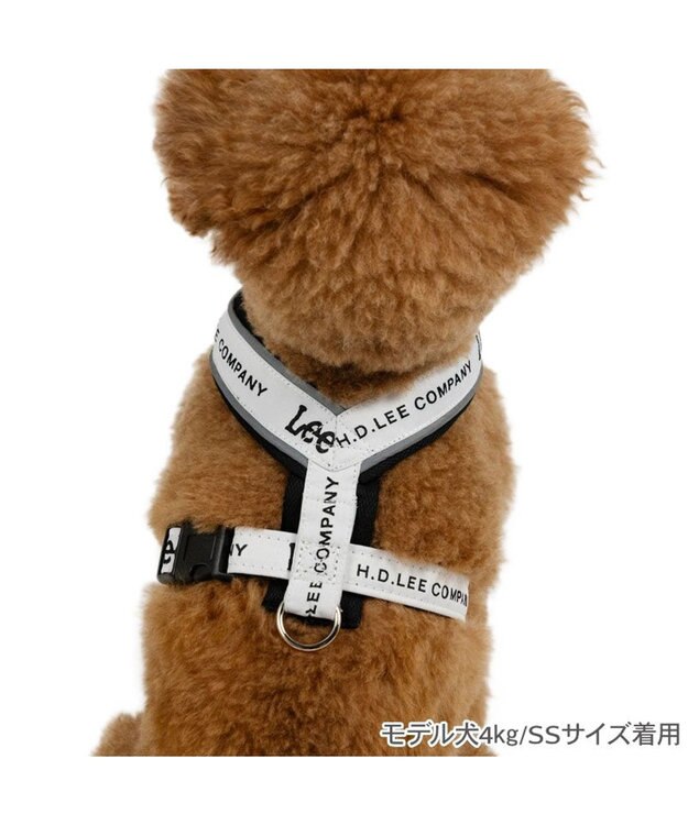 PET PARADISE Lee ロゴ アクティブ ハーネス Ｓ 小型犬 ホワイト×ブラック