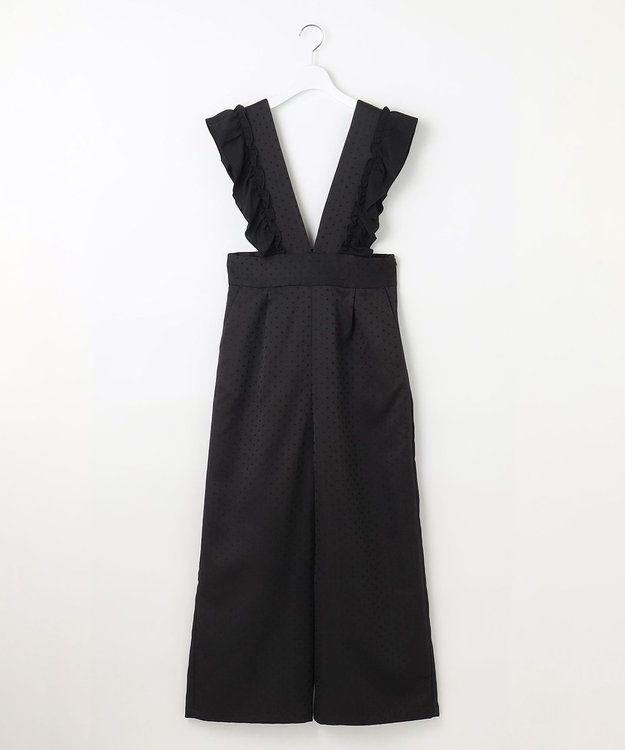 Feroux 【大好評につき追加生産決定！】フリルショルダードット サロペット ブラック系1