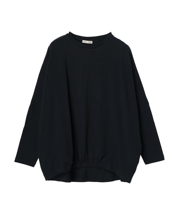 CRAFT STANDARD BOUTIQUE シルケット天竺　フロントギャザーＢＩＧ　Ｔｅｅ　Ｌ／Ｓ Black