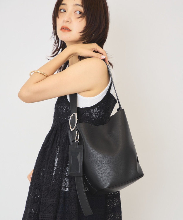 AMERICAN HOLIC 【3点セット】ワンハンドルバケツトート+ポーチ Black
