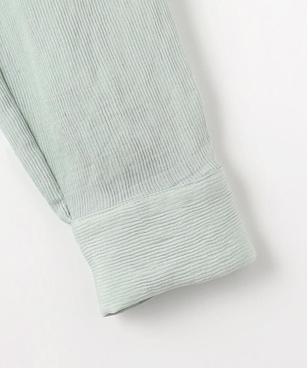 Feroux ナチュラルタッチ 楊柳 シャツ グリーン系