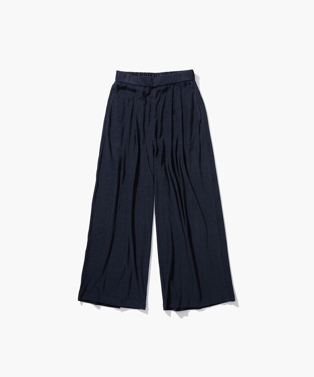 ATON MICRO COTTON PILE | ワイドイージー パンツ NAVY