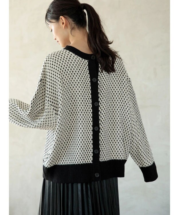 Green Parks ・ＳＵＧＡＲ　ＳＰＯＯＮ　２ｗａｙニットカーディガン Off White