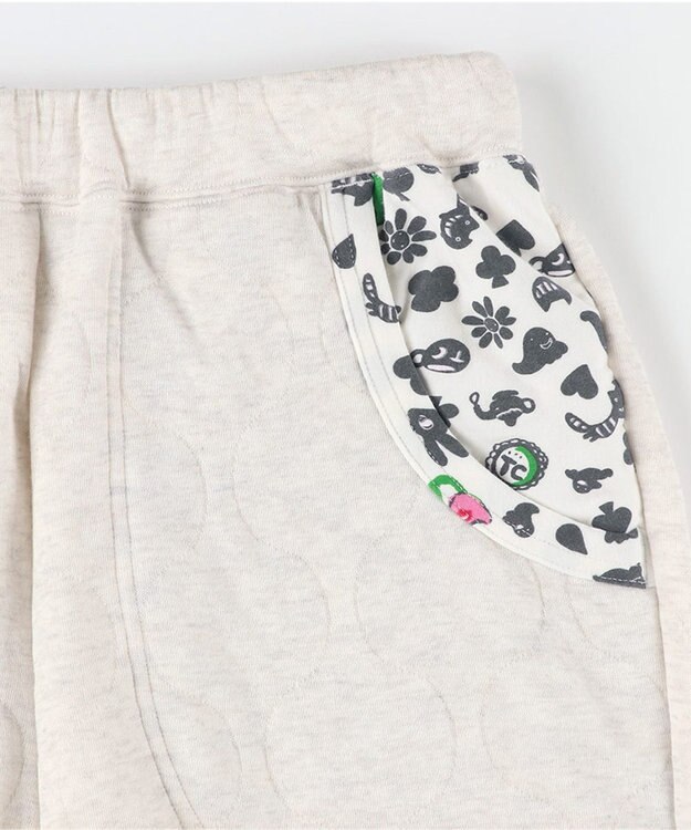 tsumori chisato SLEEP ツモリチサト ボトムス キルトニット素材(本体) あったか 長ズボン ルームウェア レディース UOW432 /ワコール アイボリー