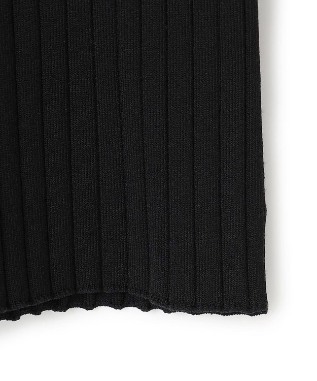 ICB 【洗える】シルクヴィスコースハイゲージ ジップアップカーディガン ブラック系