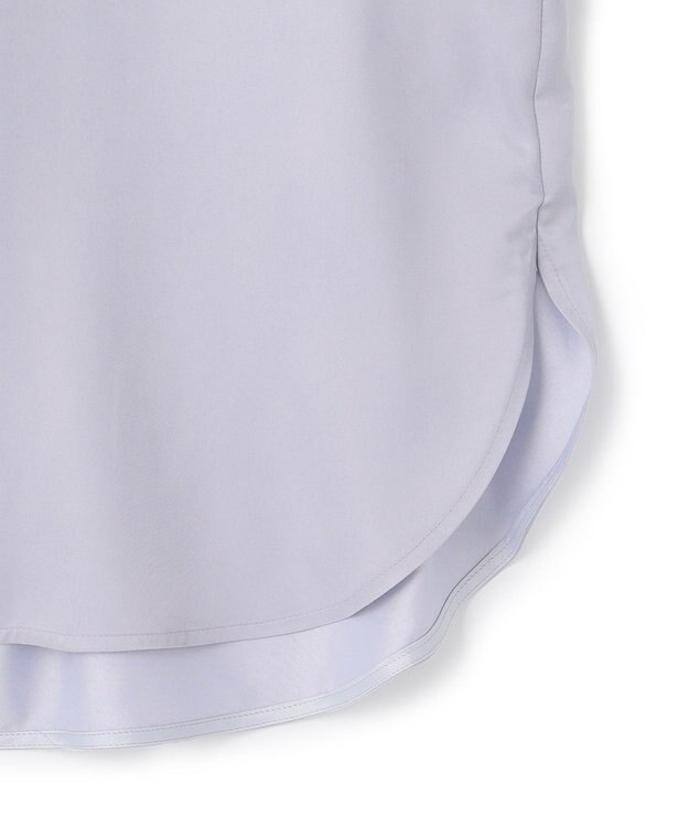 ICB 【洗える】 ルゼブフィブリルサテン シャツ ライラックグレー系