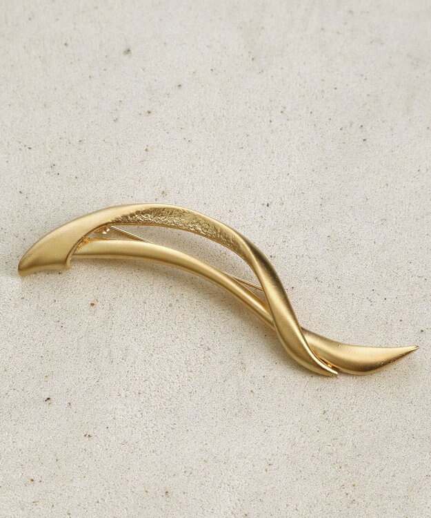 Tiaclasse マットメタルモチーフブローチ ゴールドB