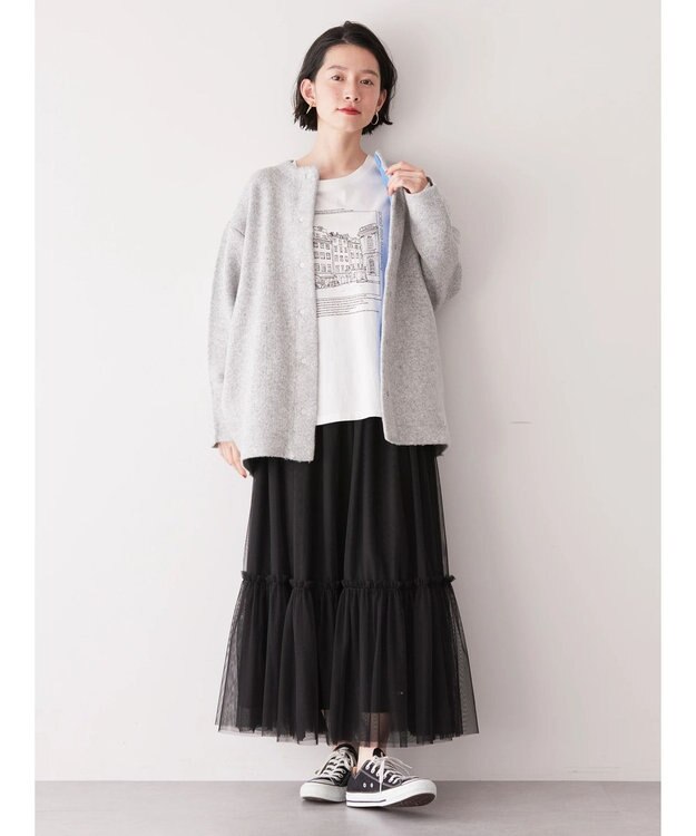 AMERICAN HOLIC ティアードチュールスカート Black