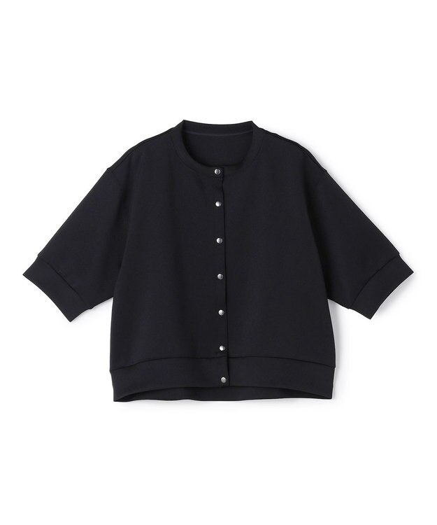 UNFILO 【VERY掲載】BEAUTY FORM JERSEY light スナップカーディガン ブラック