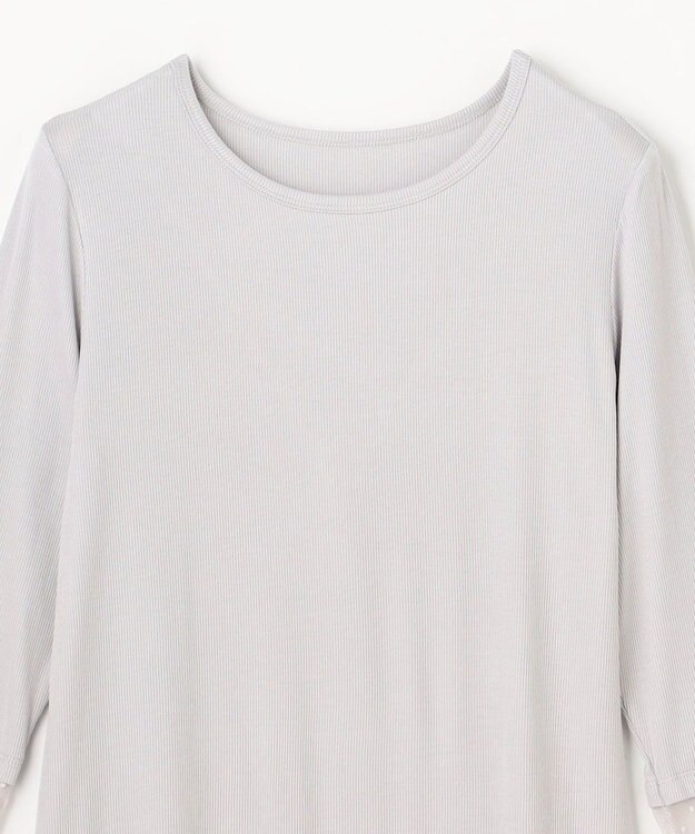 ANY 袖ドットチュールコンビインナー ライトグレー