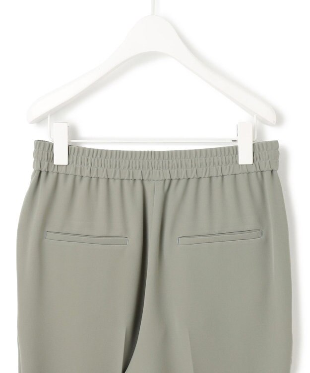 ICB 【UVカット・防シワ・洗える】ライトダブルクロス ドロストパンツ スモークグレー系