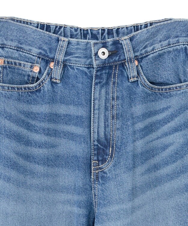 earth music&ecology ワイドフリンジデニムパンツ Indigo