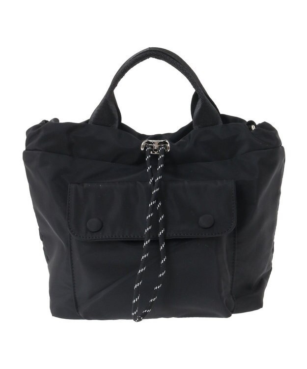 Green Parks ・ｆｕｒｒｙ　ｒａｔｅ　ナイロンドロートート Black