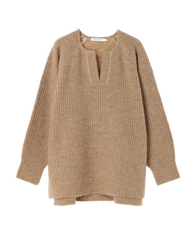 AMERICAN HOLIC ミックスヤーンカフタンニットプルオーバー Beige