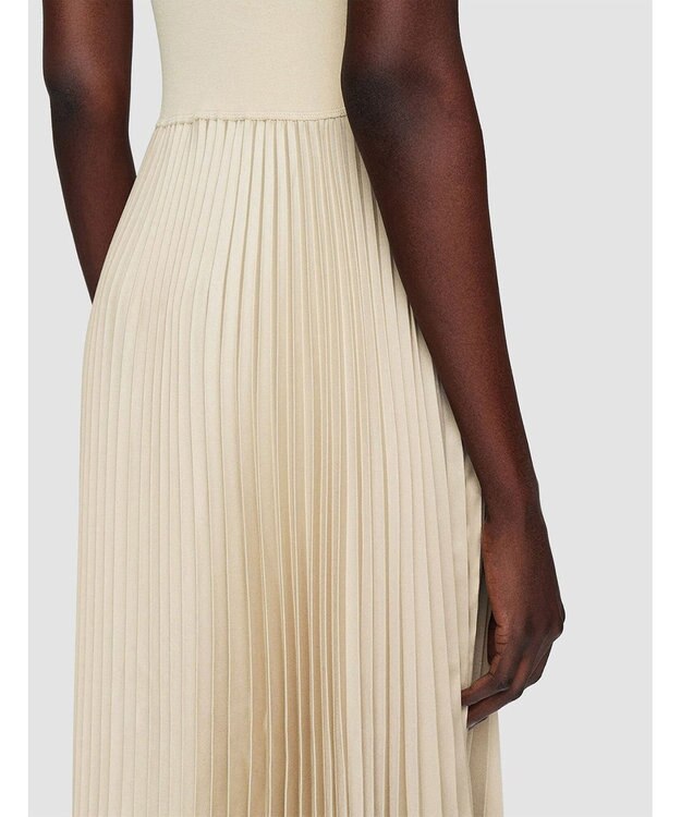 JOSEPH ニットウィーブプリッセ アニメーション　Vネックドレス Oat Combo