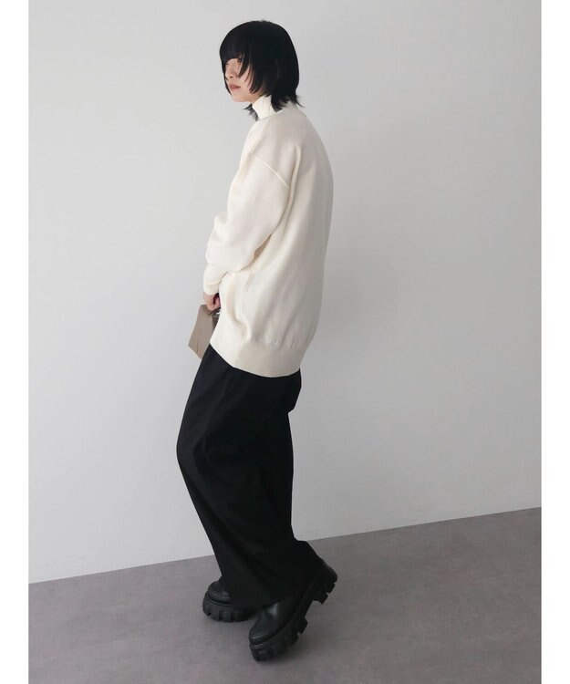 Green Parks もちやわ　モックネックプルオーバー Off White