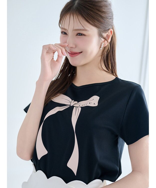 TOCCA 【鈴木ゆうかさん着用】SWEET LOVE Tシャツ ブラック系
