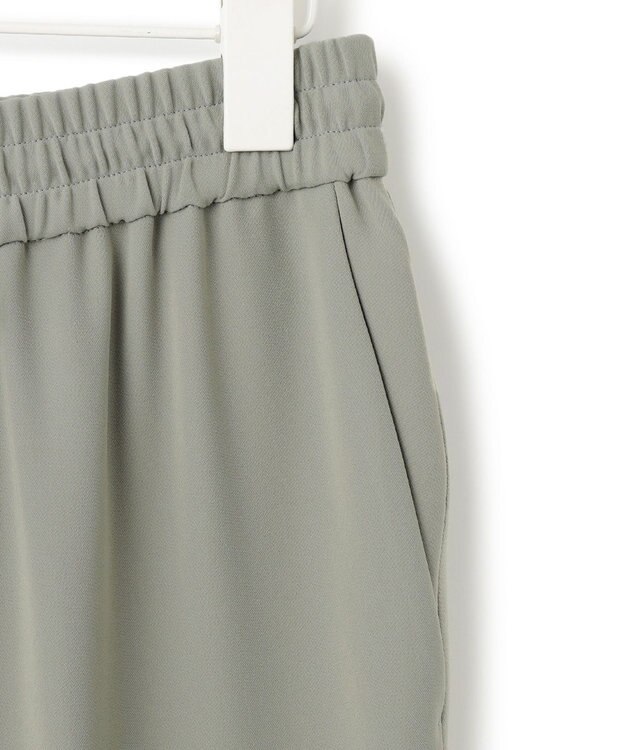 ICB 【UVカット・防シワ・洗える】ライトダブルクロス ドロストパンツ スモークグレー系