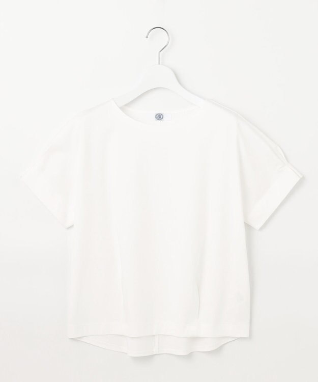 J.PRESS LADIES L 【接触冷感】コットンスムース フレンチスリーブ カットソー ホワイト系