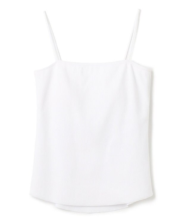 uncrave リブ キャミソール(カップ付き) ホワイト